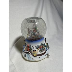 Party Lite "Christmas Morning" Tea Lite Musical Globe